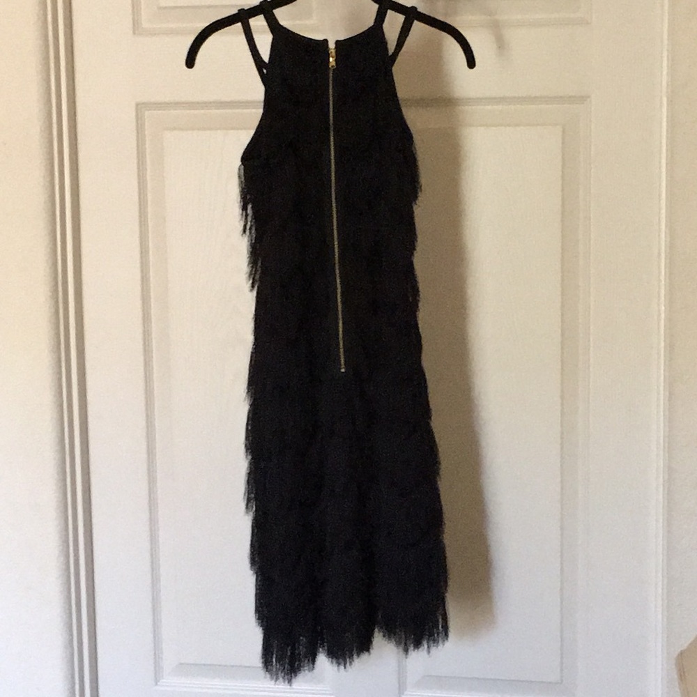 Black, fringe cocktail dress. Perfect condition.